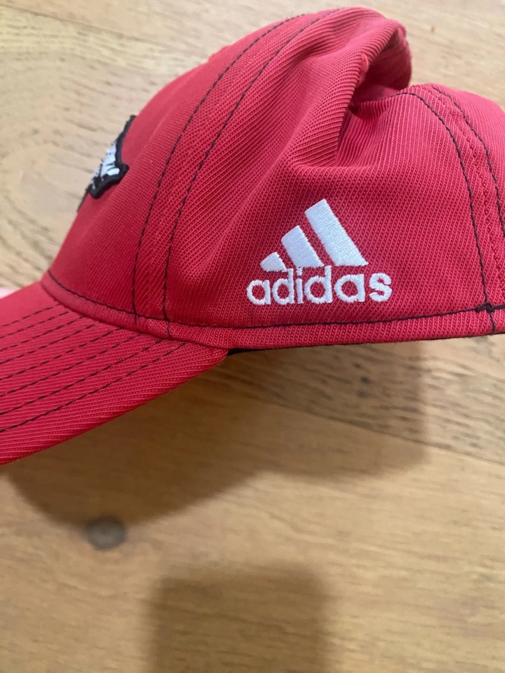 Arkansas Razorback Adidas Athletic Red Baseball Cap adult S/M EUC
